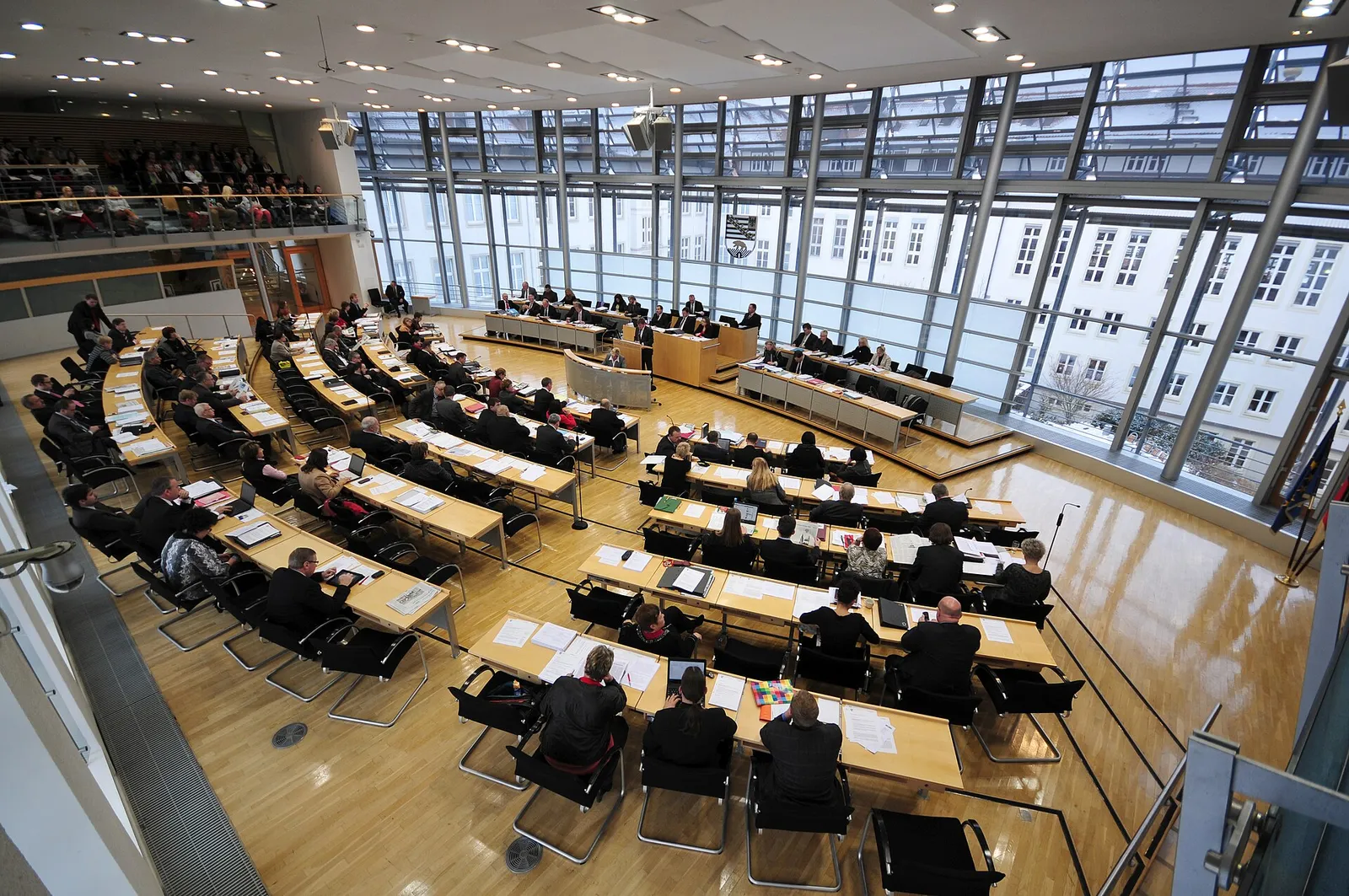Der Landtag von Sachsen-Anhalt in Magdeburg