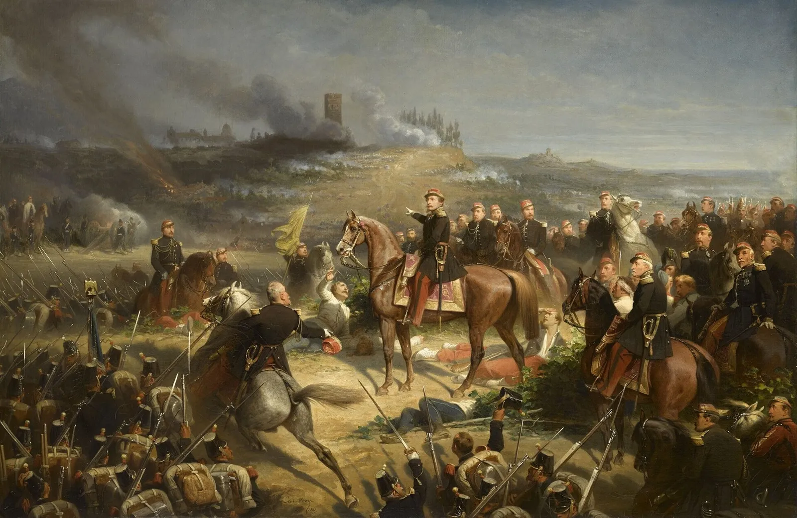 Gemälde der Schlacht von Solferino von Adolphe Yvon