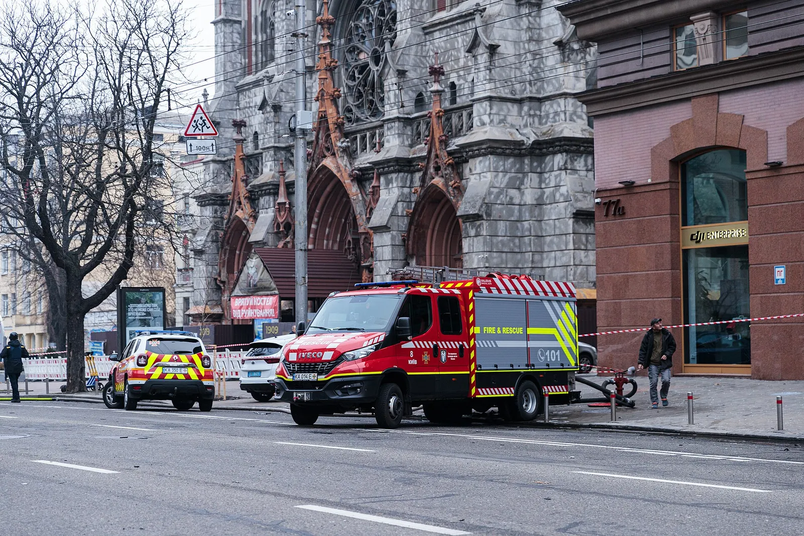 Zerstörungen in Kiew nach einem russischen Angriff (Archivbild)