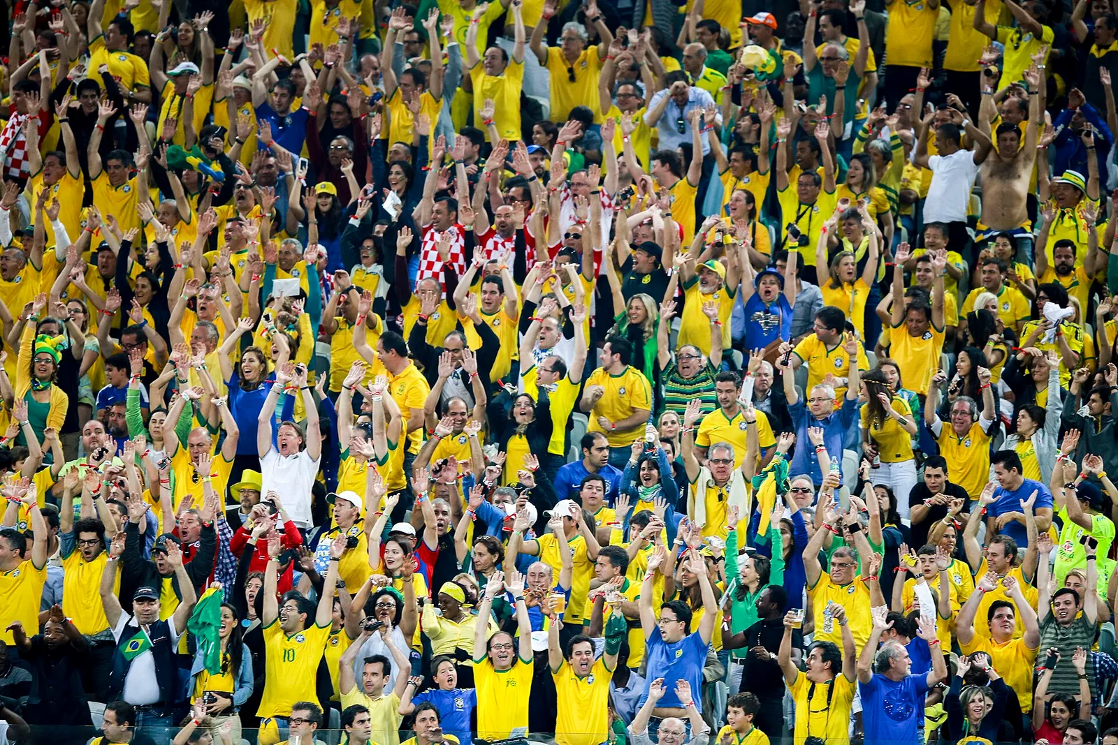 Fußballfans bei einer WM-Partie (Archivbild)
