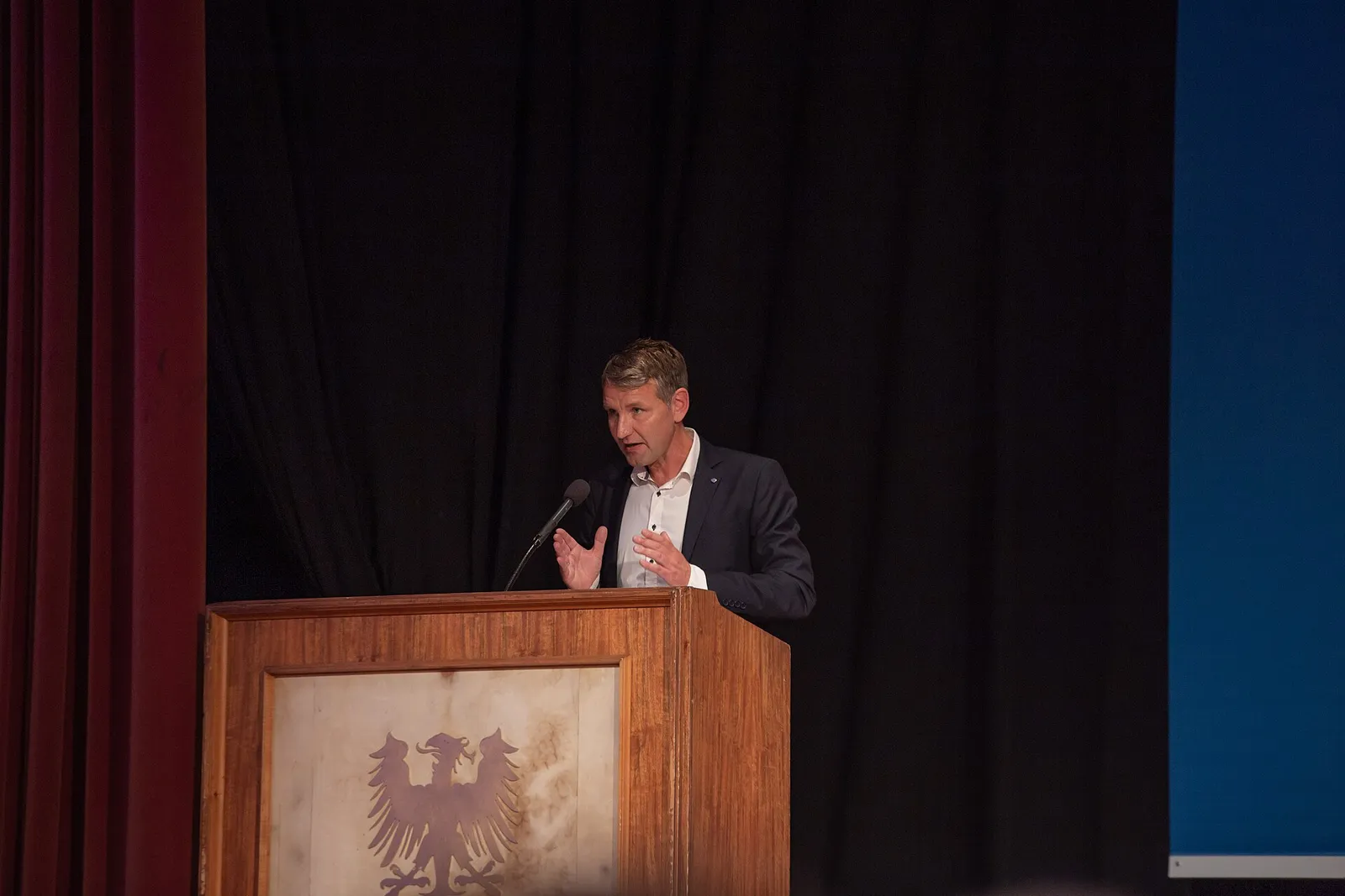 Björn Höcke bei einem AfD-Parteitag in Thüringen (Archivbild)