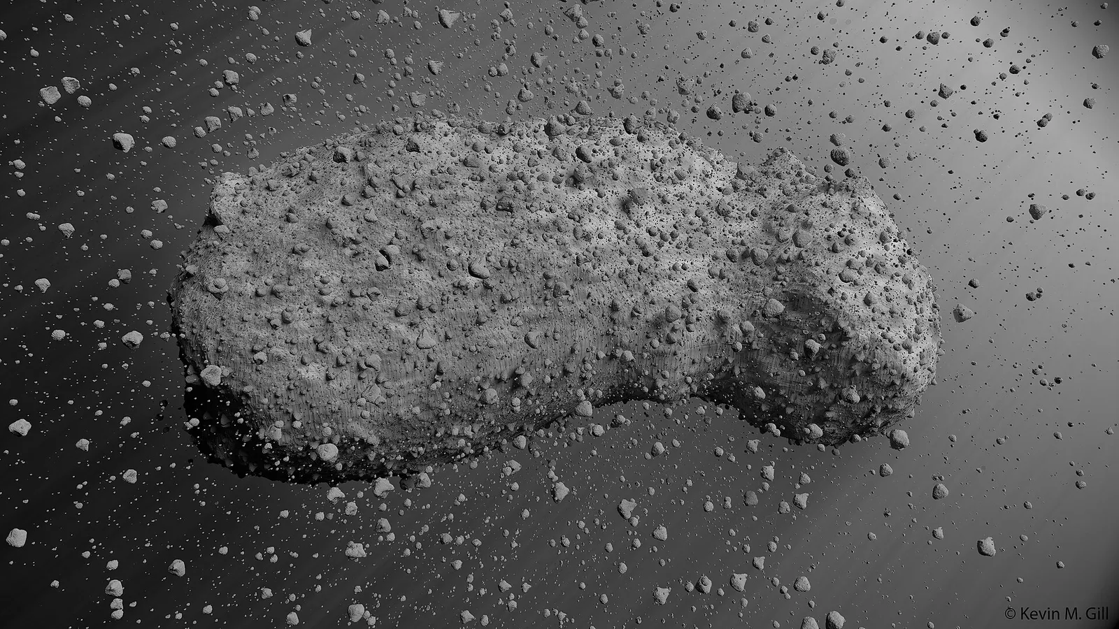 Ein Asteroid im Weltall (Symbolbild)